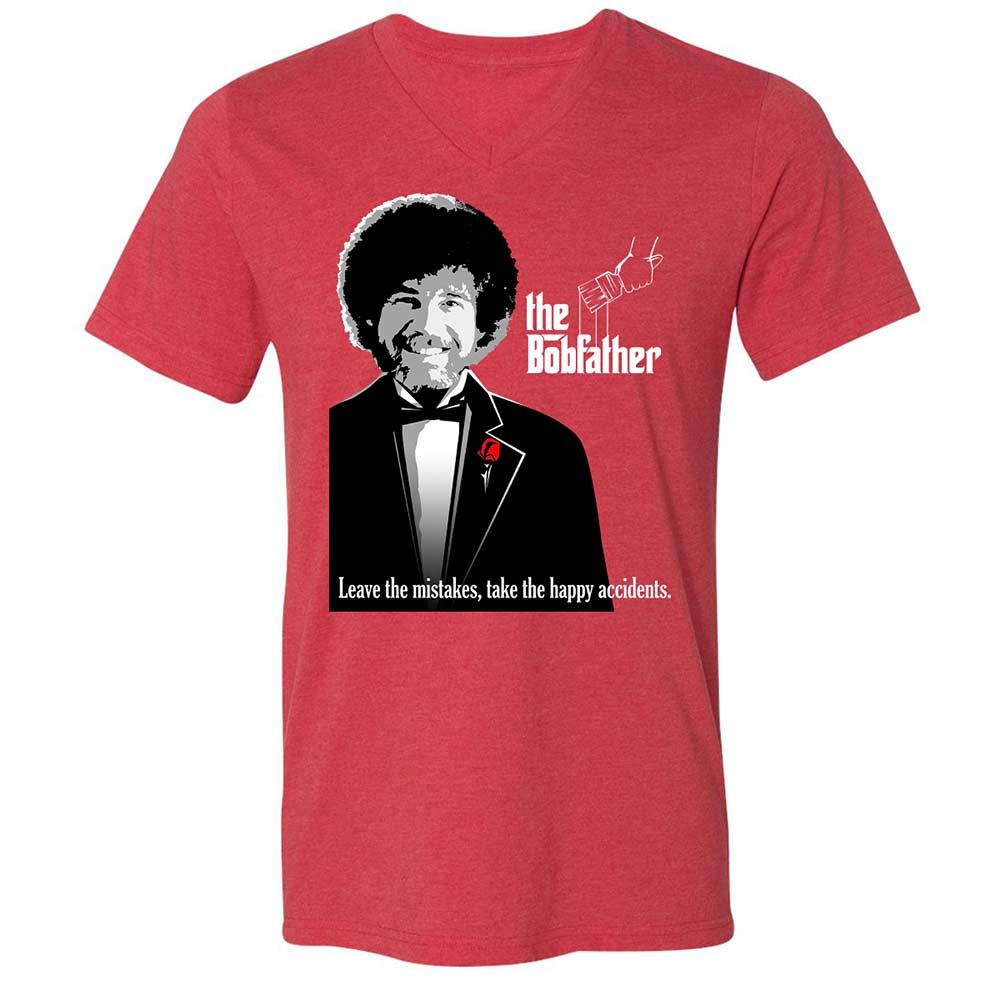 Unisex V-Neck T-Shirt - 7K6NTHNK - Heather Red - 7