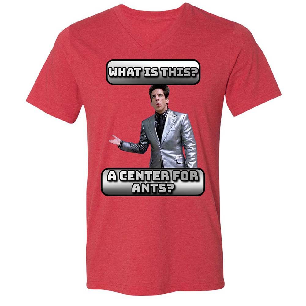 Unisex V-Neck T-Shirt - FKSFQMZ8 - Heather Red - 7
