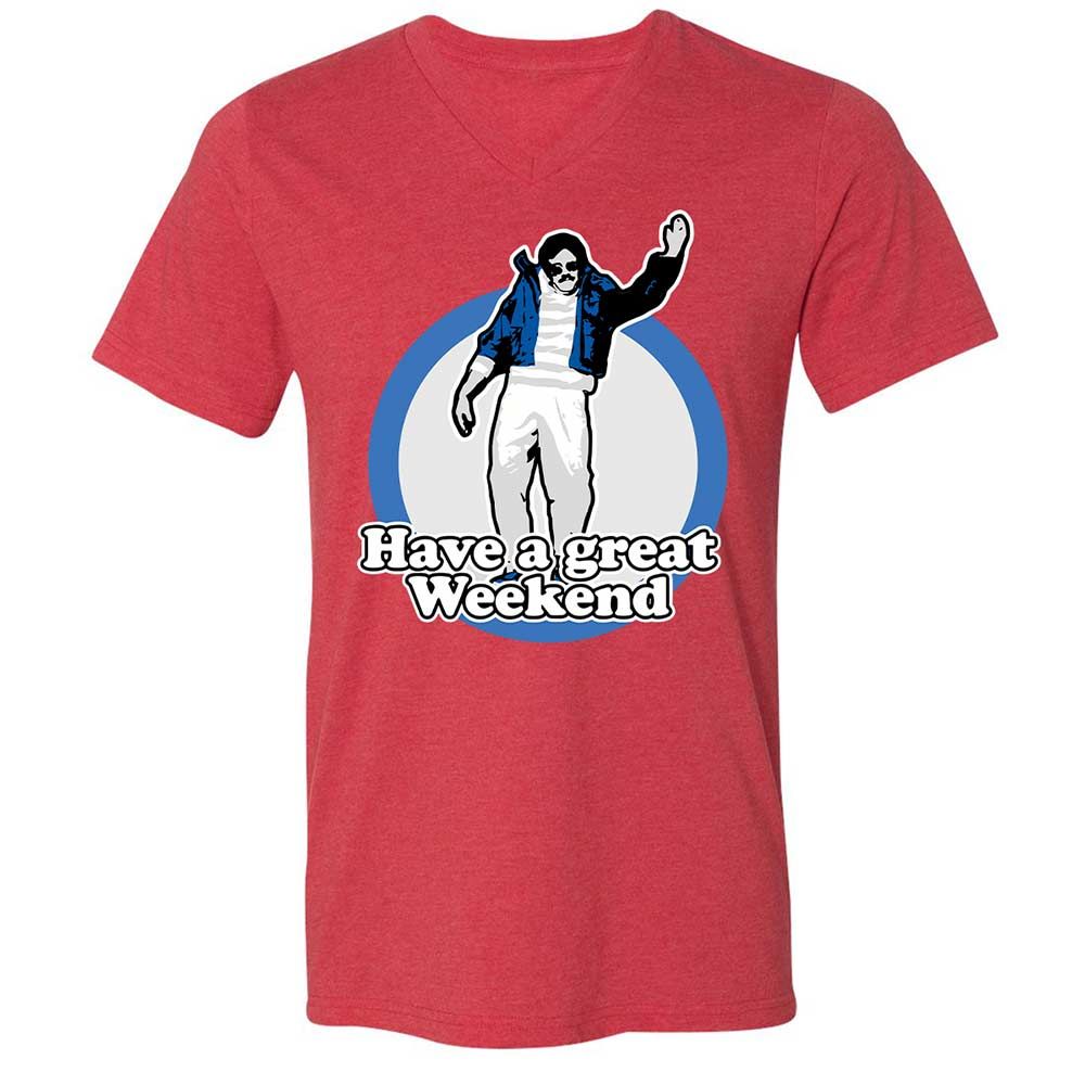 Unisex V-Neck T-Shirt - 2J579DL6 - Heather Red - 7