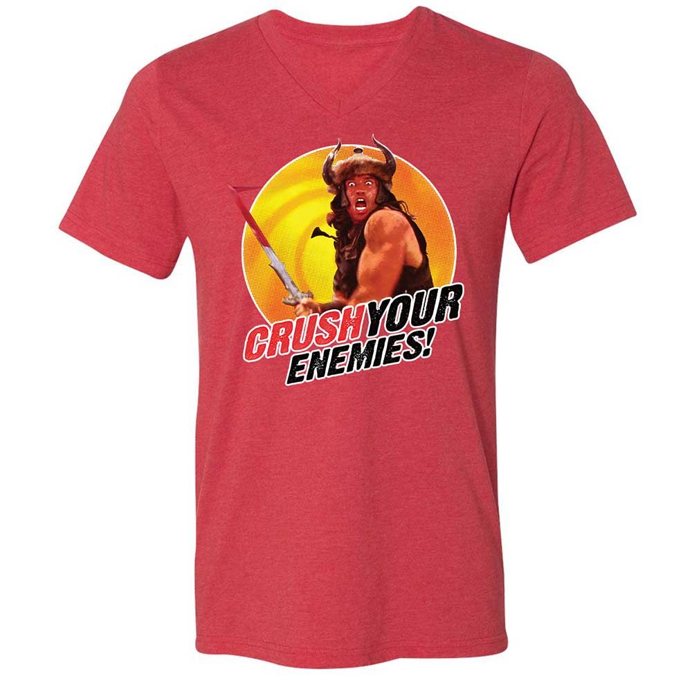 Unisex V-Neck T-Shirt - KTC9SBGY - Heather Red - 7