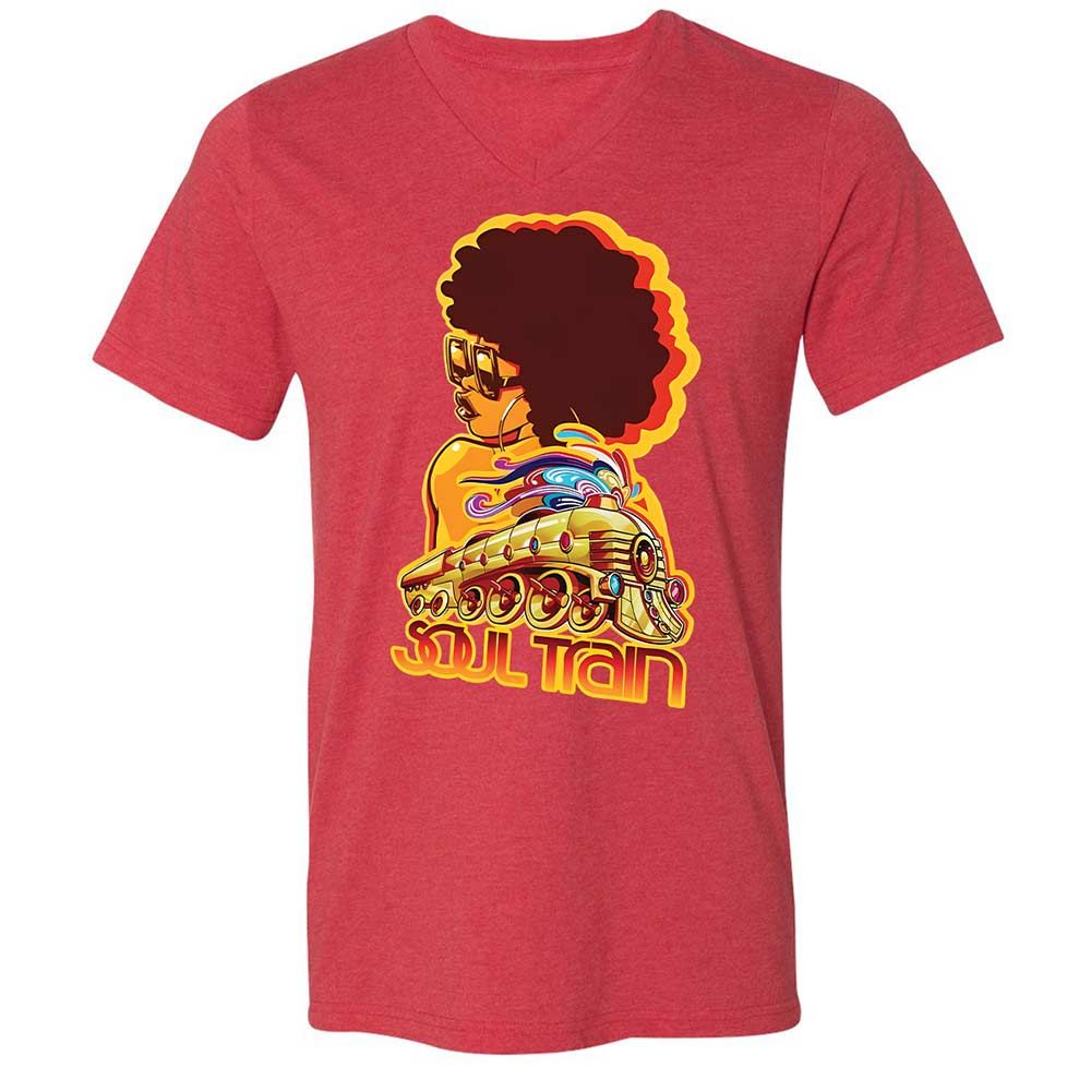 Unisex V-Neck T-Shirt - 6MHRA2ZP - Heather Red - 7