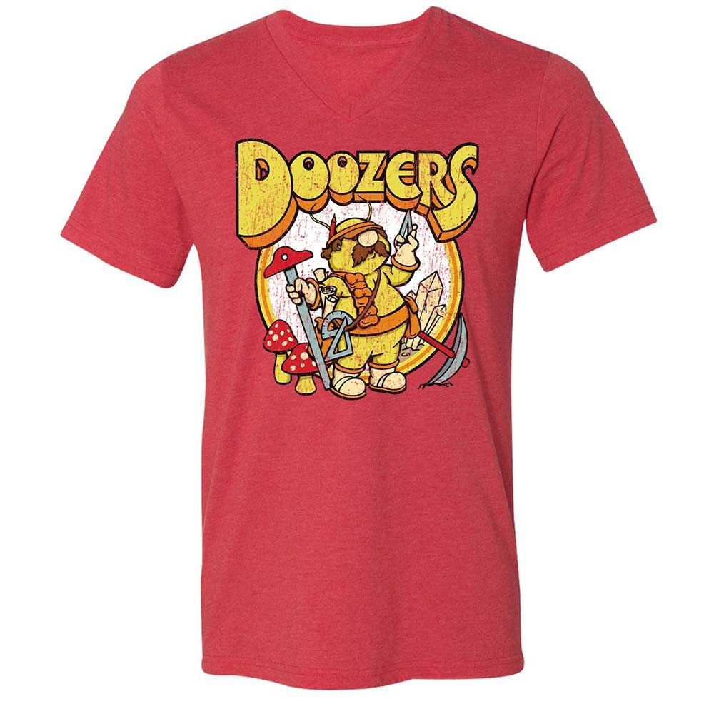 Unisex V-Neck T-Shirt - KM9LWY4G - Heather Red - 7