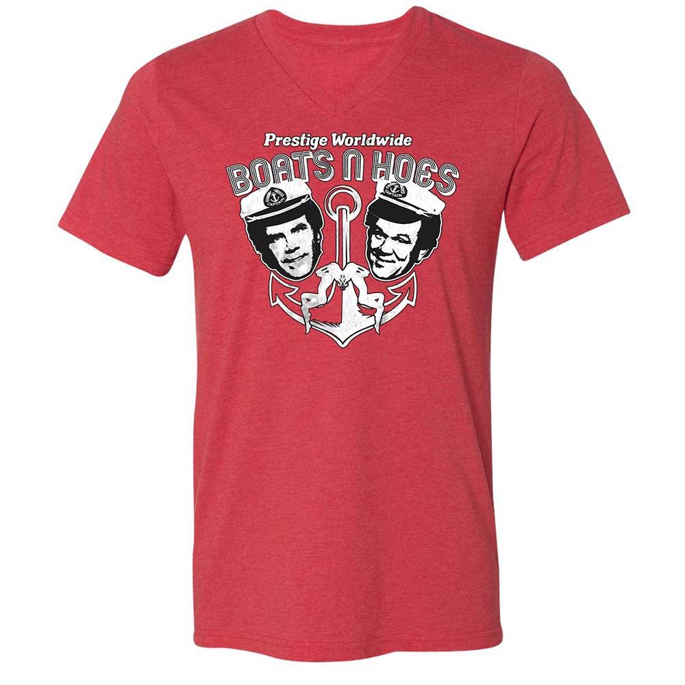 Unisex V-Neck T-Shirt - R9SCBAQ6 - Heather Red - 7