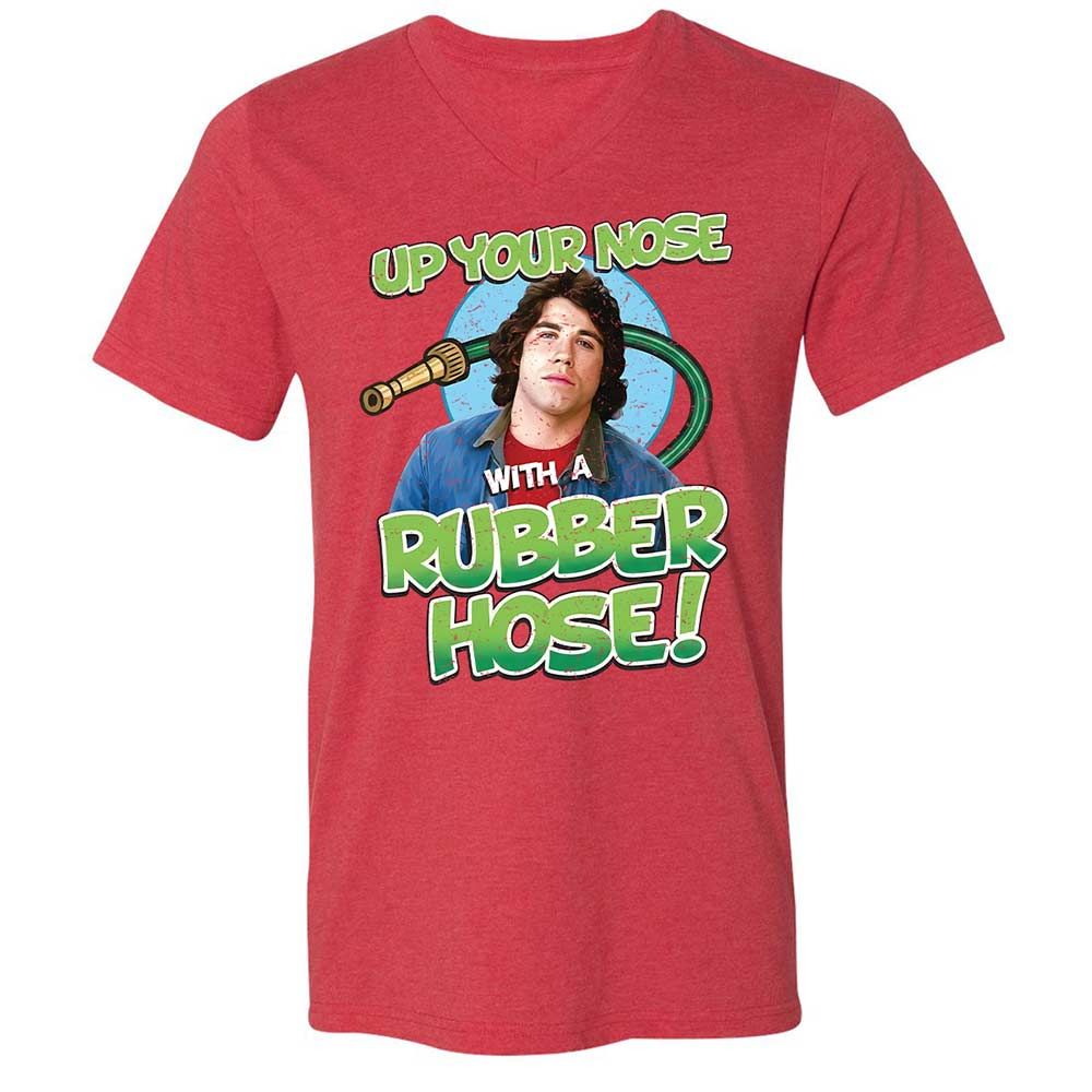 Unisex V-Neck T-Shirt - QF5Q29PY - Heather Red - 7