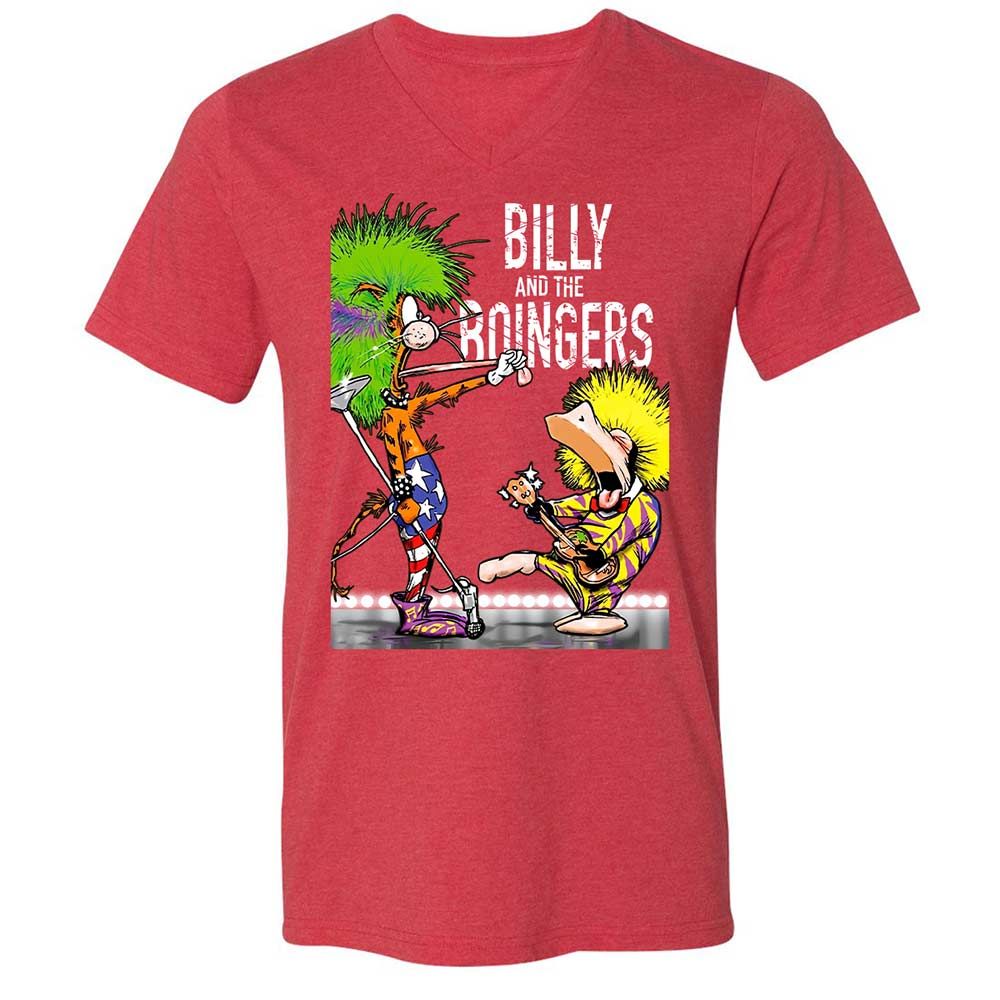Unisex V-Neck T-Shirt - 1TYC5ZNR - Heather Red - 7