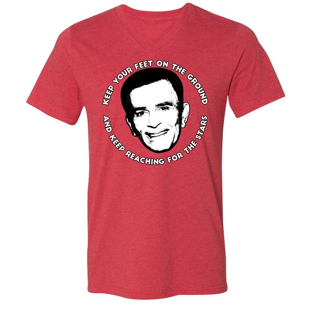 Unisex V-Neck T-Shirt - LL9QPEV7 - Heather Red - 7