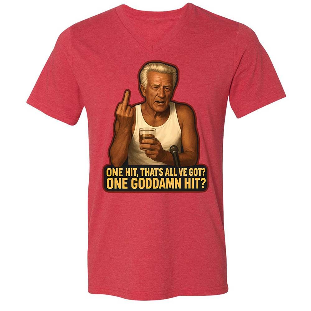 Unisex V-Neck T-Shirt - FVVQKLHZ - Heather Red - 7