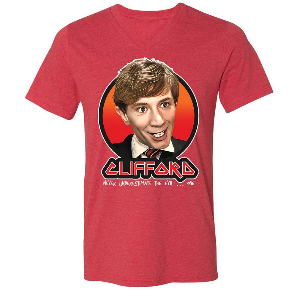 Unisex V-Neck T-Shirt - Q2BRM1JV - Heather Red - 7
