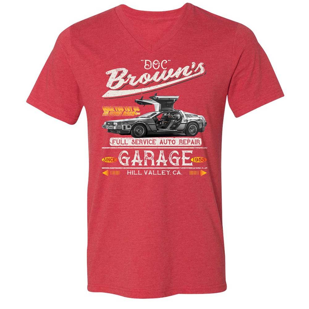 Unisex V-Neck T-Shirt - 4EM6BXVF - Heather Red - 7