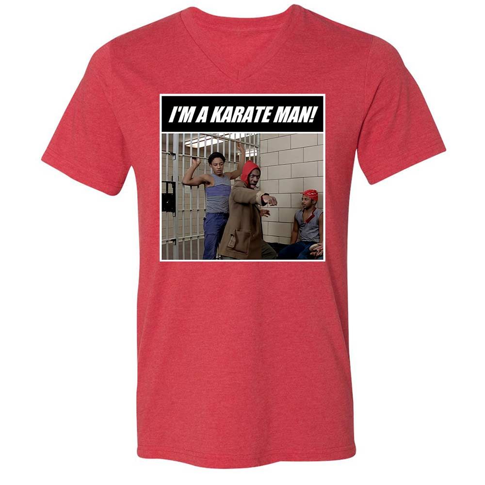 Unisex V-Neck T-Shirt - PDAB3D6Y - Heather Red - 7