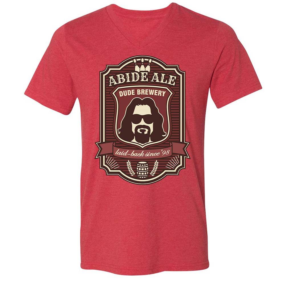 Unisex V-Neck T-Shirt - MR4YS5S8 - Heather Red - 7