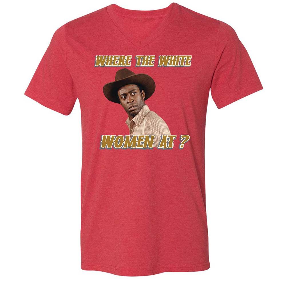 Unisex V-Neck T-Shirt - FYGNUFSF - Heather Red - 7