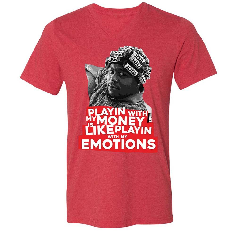 Unisex V-Neck T-Shirt - 9RXRXCWZ - Heather Red - 7