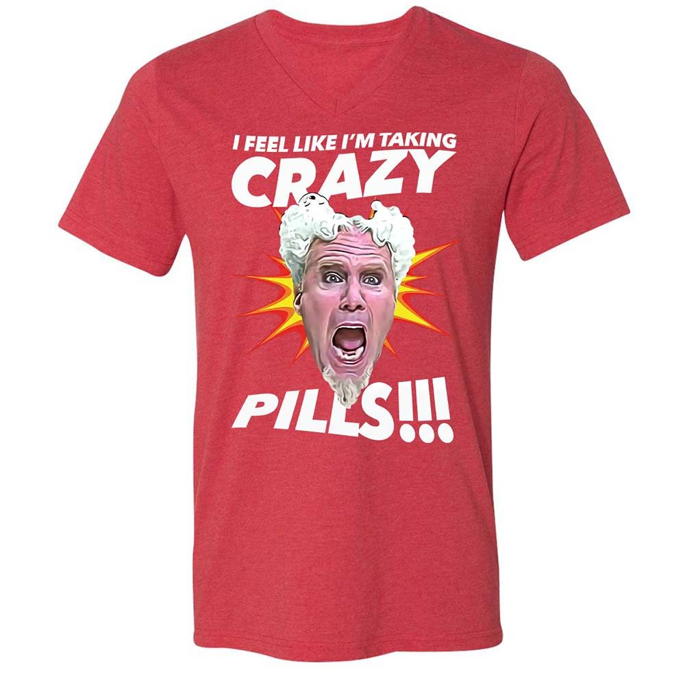 Unisex V-Neck T-Shirt - EDUCP8L7 - Heather Red - 7