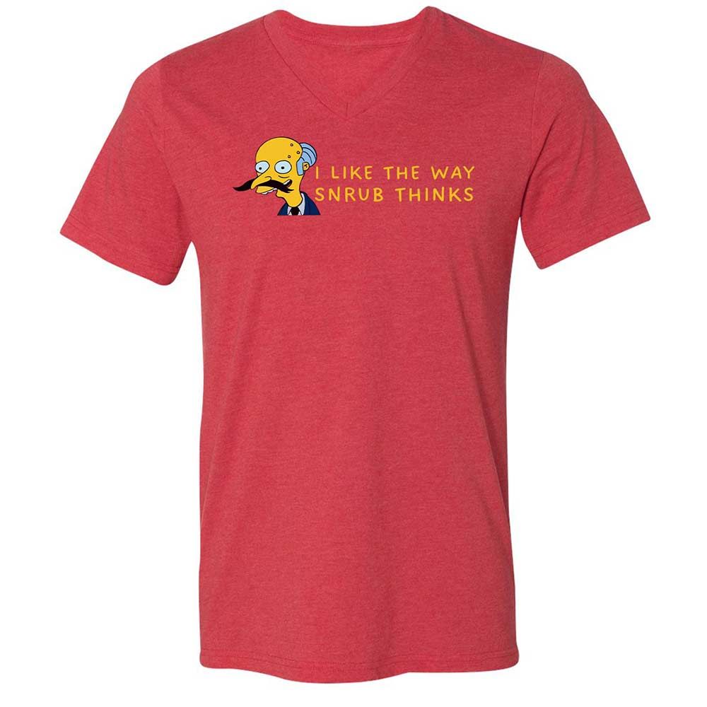 Unisex V-Neck T-Shirt - S1VR2LWG - Heather Red - 7