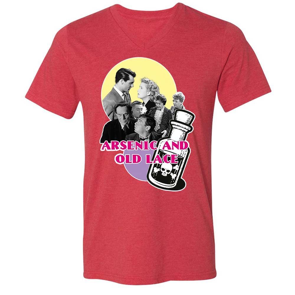 Unisex V-Neck T-Shirt - PDL8V7JR - Heather Red - 7