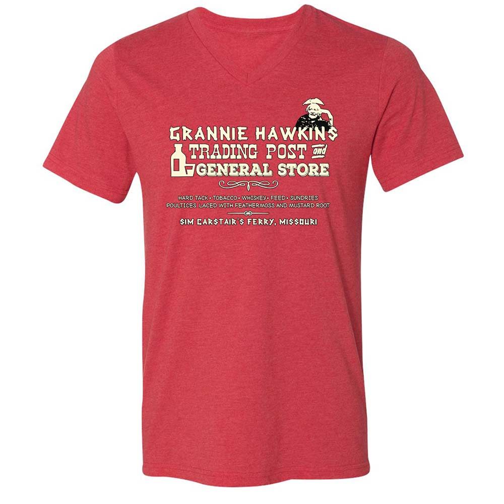 Unisex V-Neck T-Shirt - R5UV1FPN - Heather Red - 7