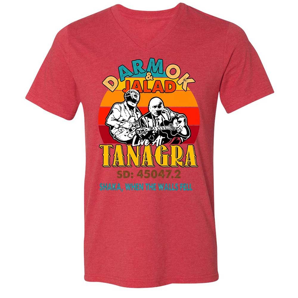 Unisex V-Neck T-Shirt - 6N94R52T - Heather Red - 7