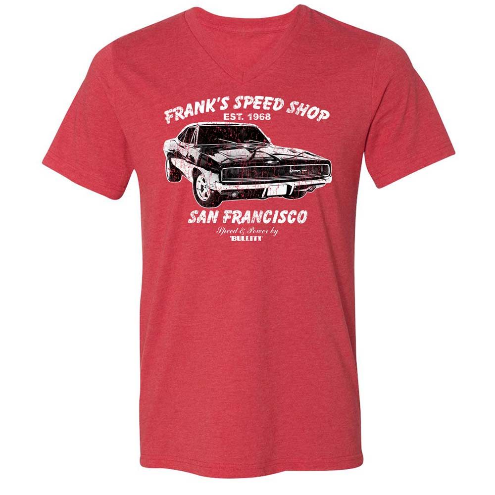 Unisex V-Neck T-Shirt - RE55QE9W - Heather Red - 7