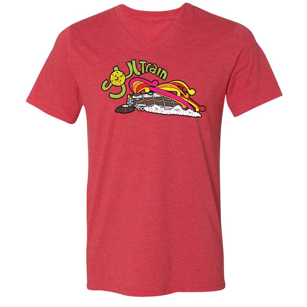 Unisex V-Neck T-Shirt - X5GFR4KM - Heather Red - 7