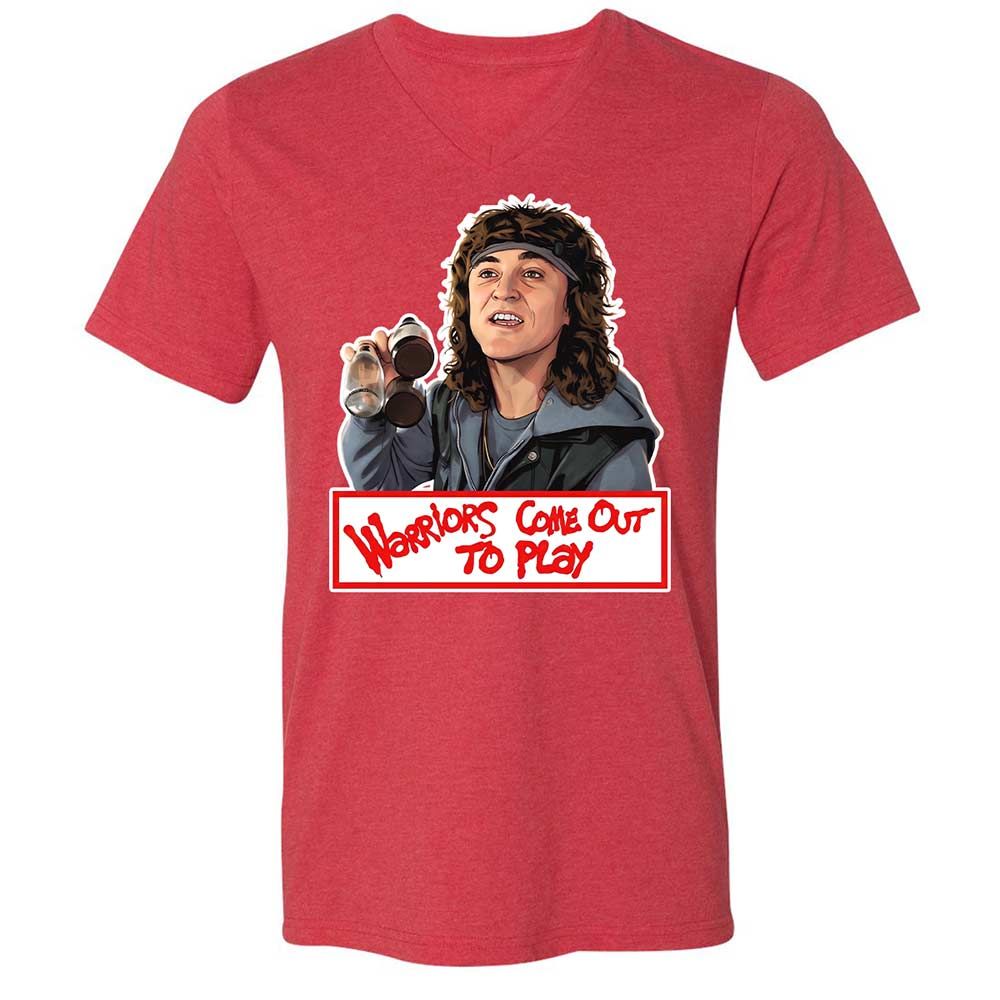 Unisex V-Neck T-Shirt - CEZQG2CL - Heather Red - 7