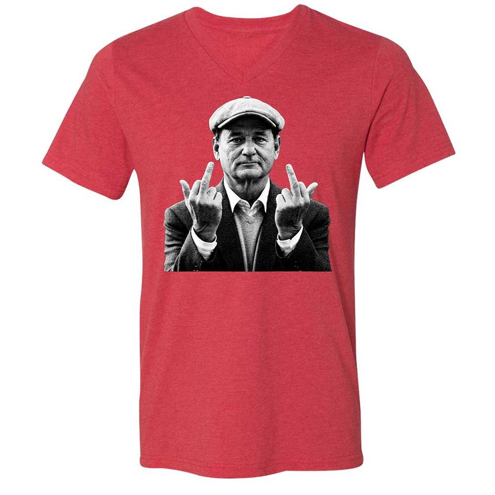 Bill Murray Middle Finger - Heather Red - 7
