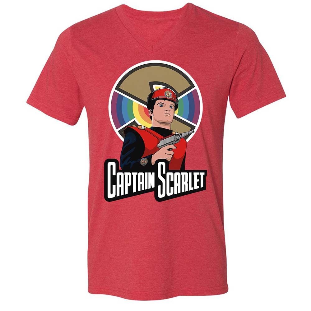 Unisex V-Neck T-Shirt - 4NJ375XF - Heather Red - 7