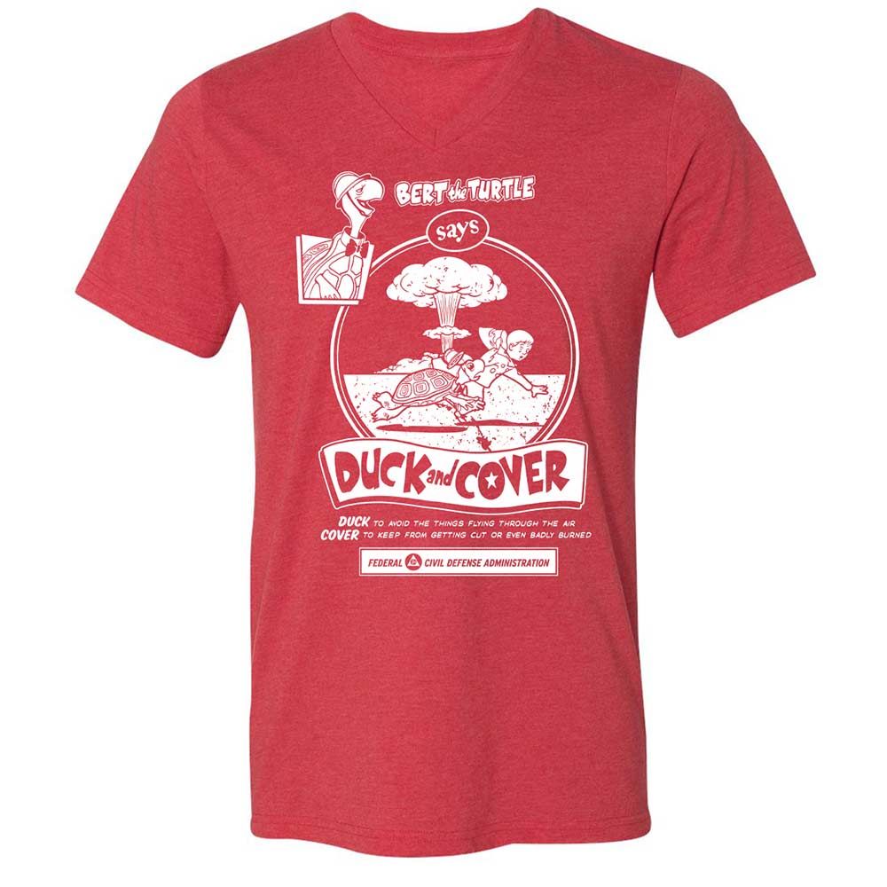 Unisex V-Neck T-Shirt - 2VA6L91B - Heather Red - 7