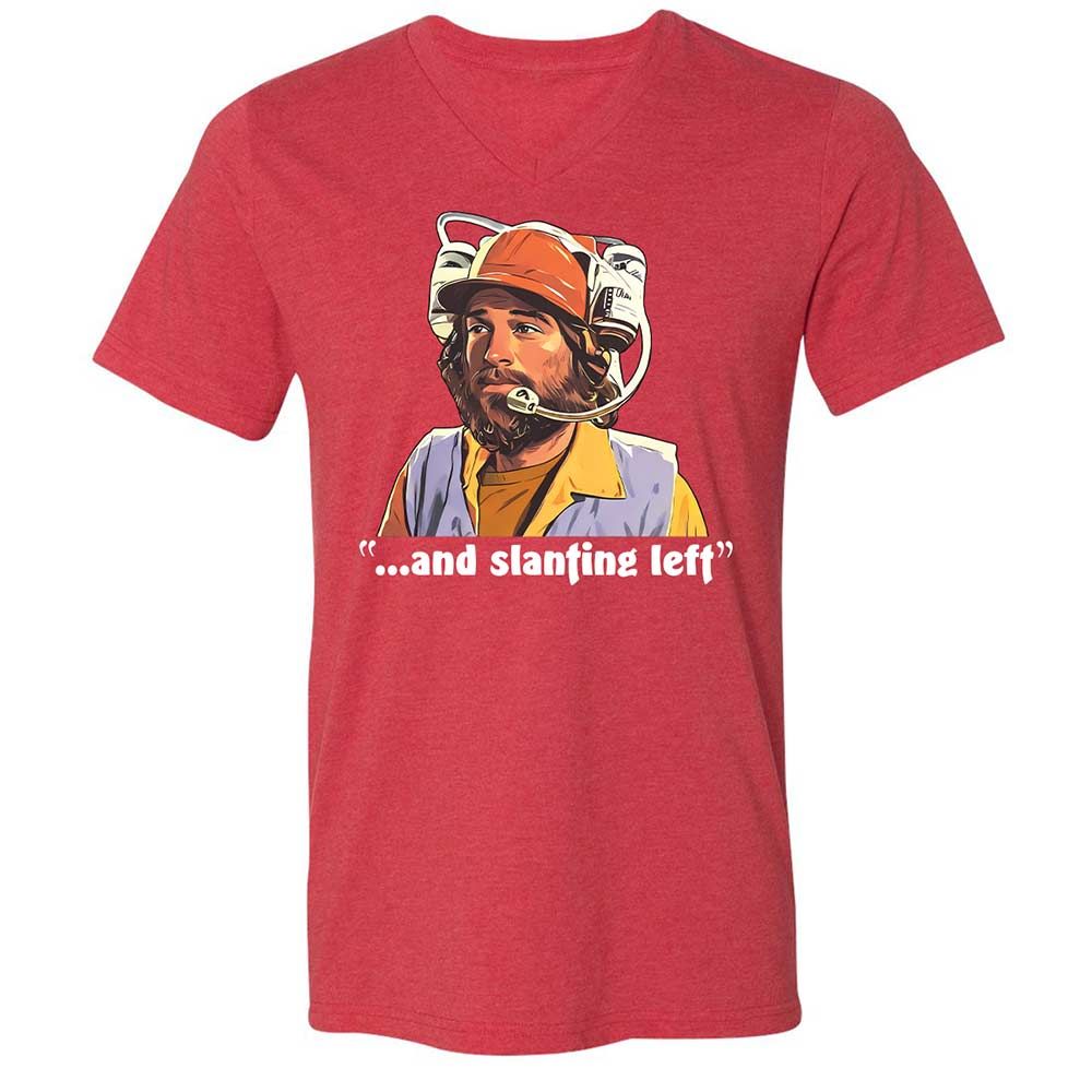 Unisex V-Neck T-Shirt - B9NJBB49 - Heather Red - 7