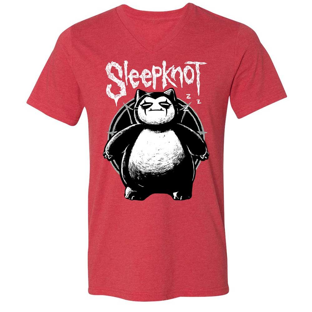 Unisex V-Neck T-Shirt - GTAAJ3J8 - Heather Red - 7