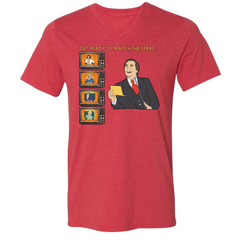 Unisex V-Neck T-Shirt - 2JUL9VCJ - Heather Red - 7