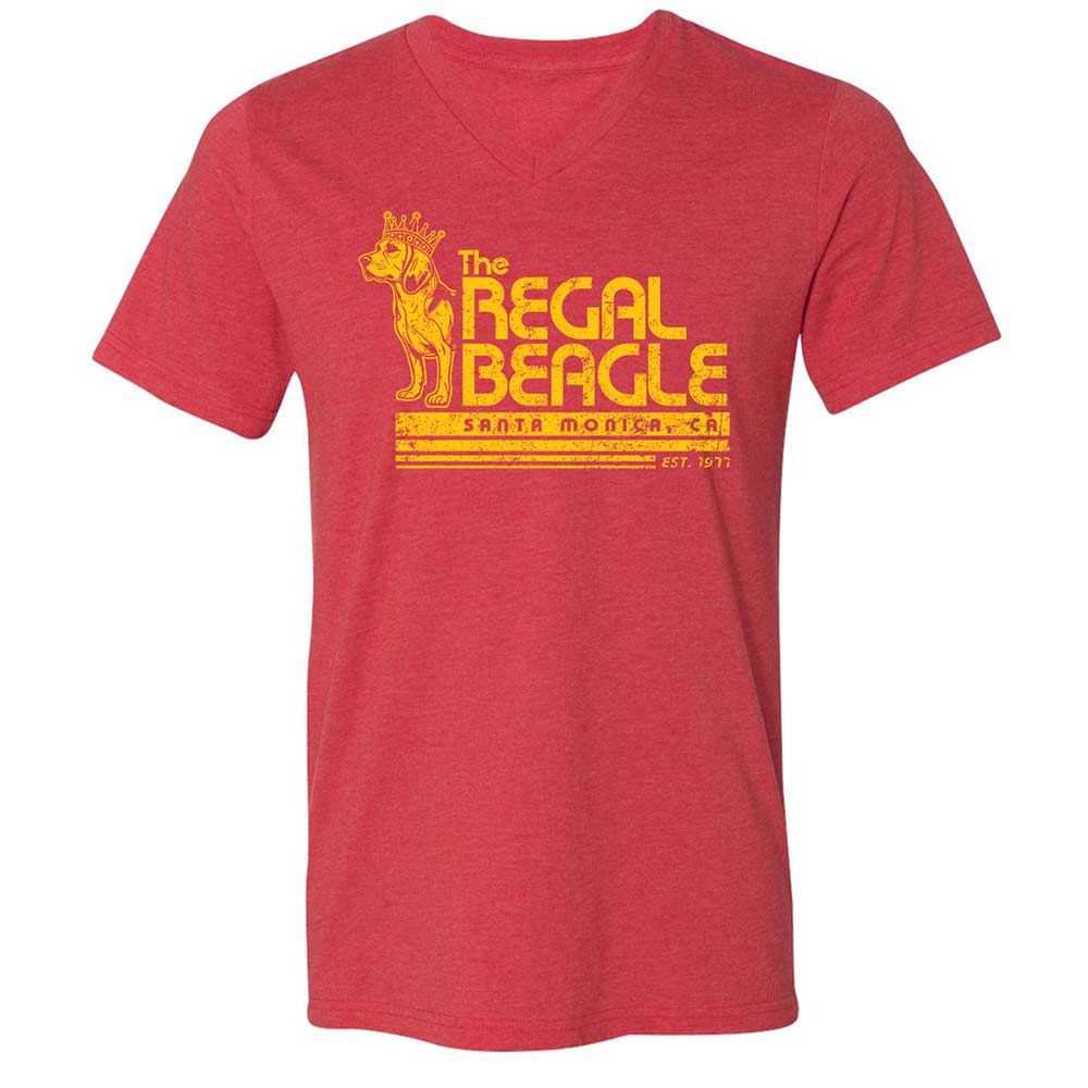 Unisex V-Neck T-Shirt - N3C58UKQ - Heather Red - 7