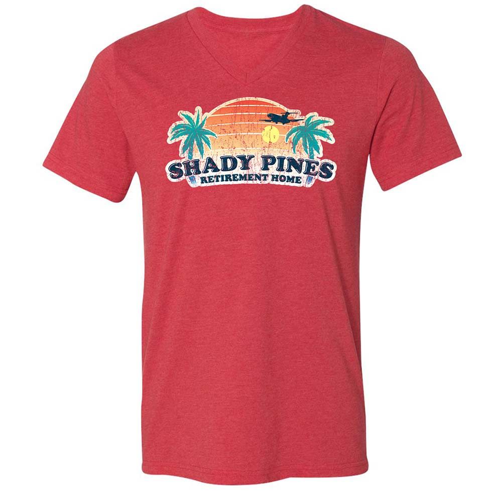 Unisex V-Neck T-Shirt - E35MQKQS - Heather Red - 7