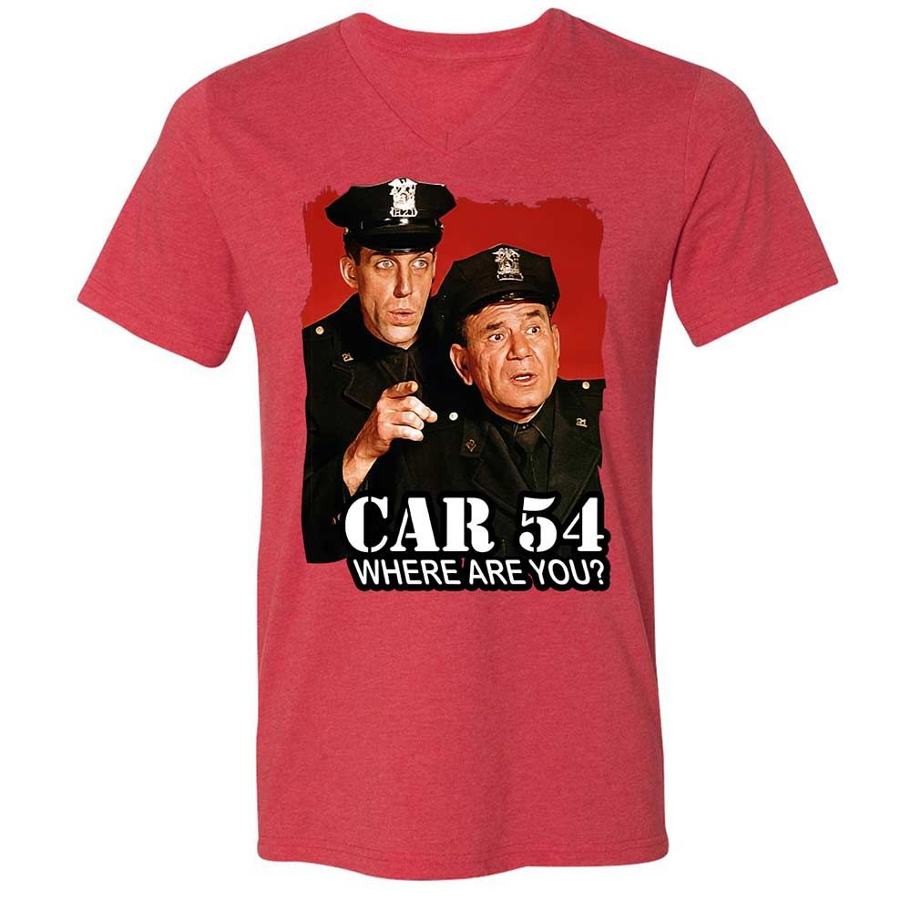 Unisex V-Neck T-Shirt - G4WAZ7GJ - Heather Red - 7