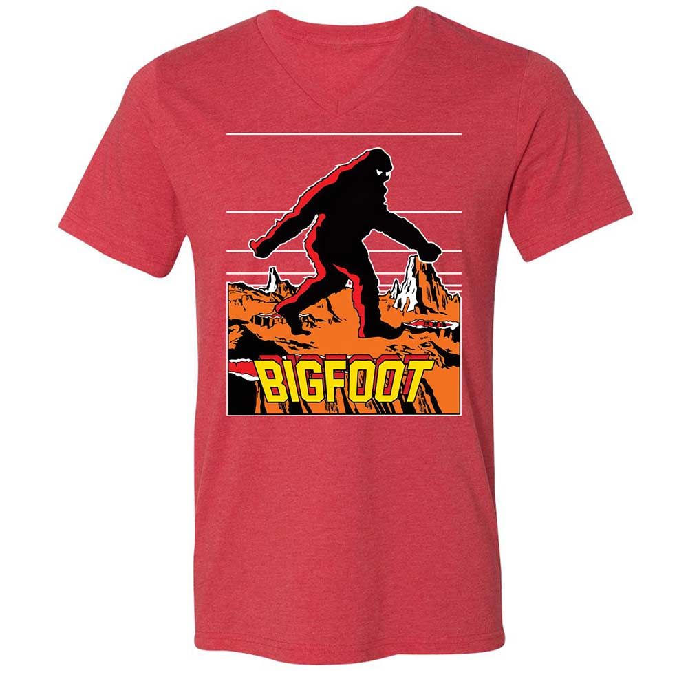 Unisex V-Neck T-Shirt - V5MMYFWM - Heather Red - 7