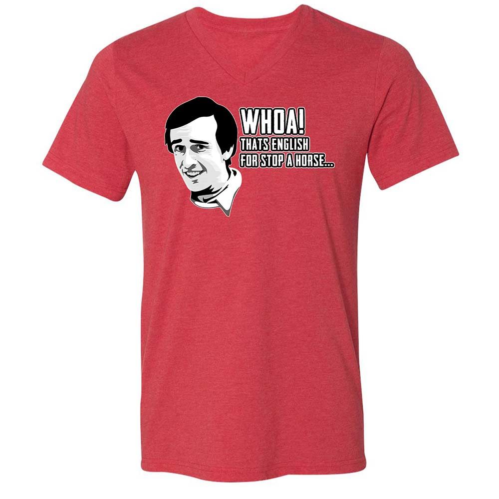 Unisex V-Neck T-Shirt - Z1CLFRU4 - Heather Red - 7