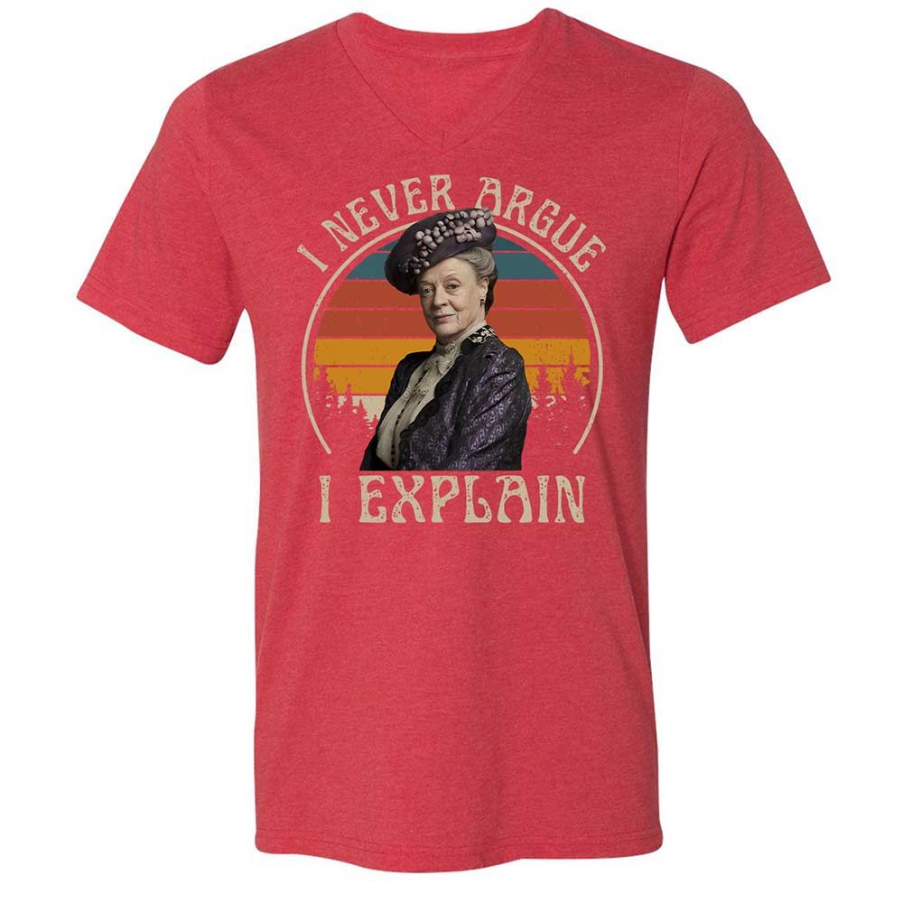Unisex V-Neck T-Shirt - V9F3MAJH - Heather Red - 7