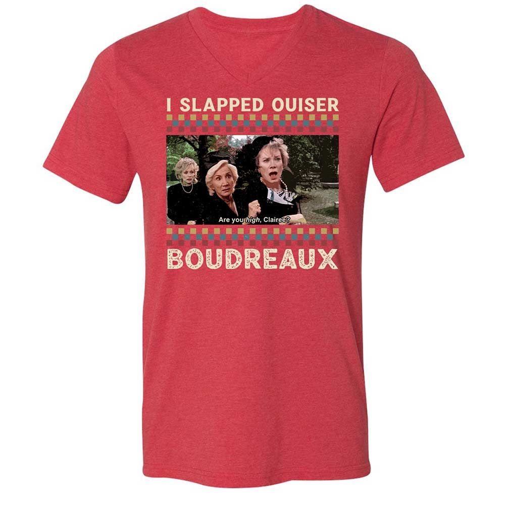 Unisex V-Neck T-Shirt - SJ52SQH4 - Heather Red - 7