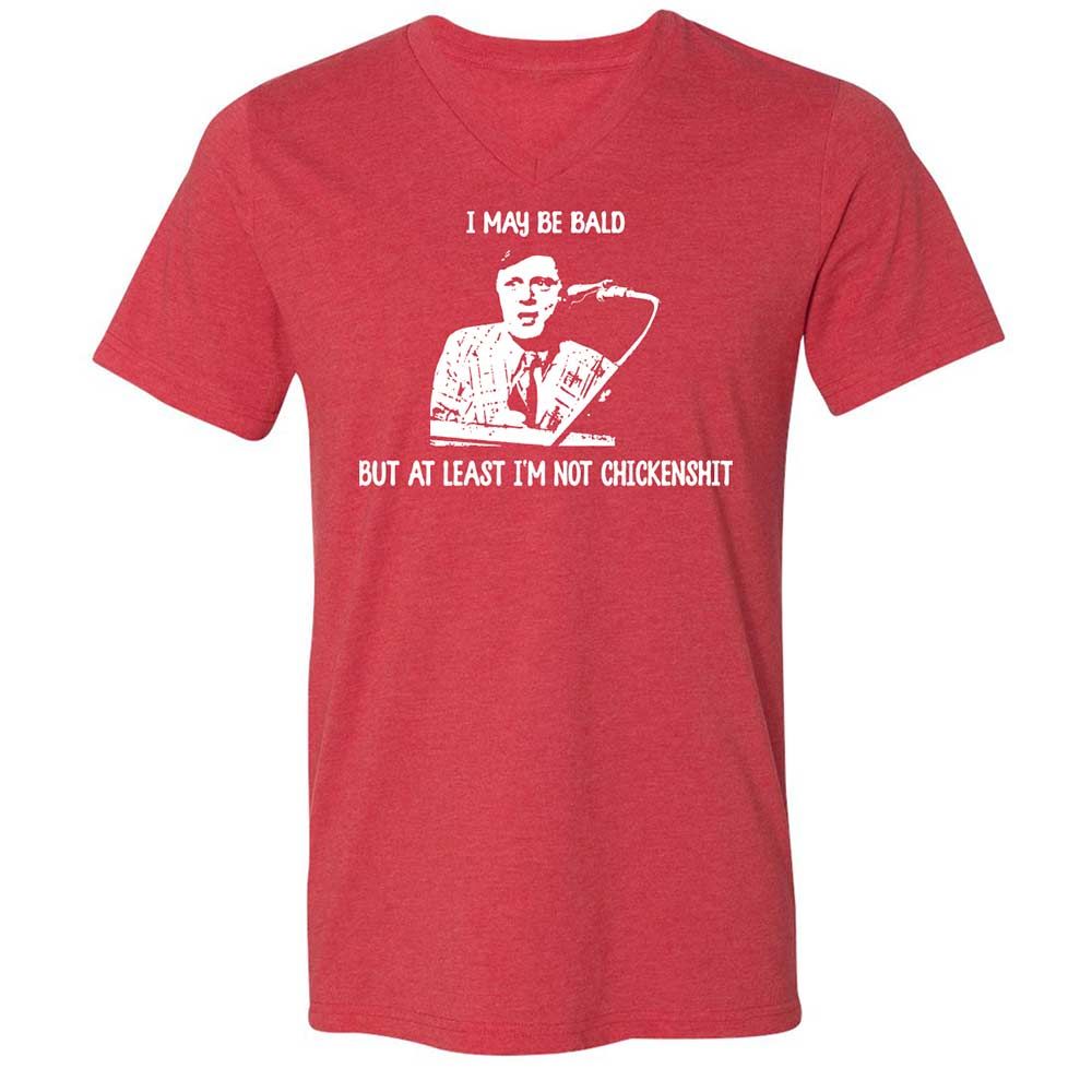 Unisex V-Neck T-Shirt - 4UFTVSXE - Heather Red - 7