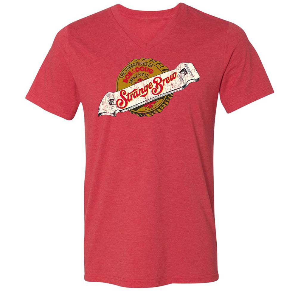 Unisex V-Neck T-Shirt - P4DHA5L4 - Heather Red - 7