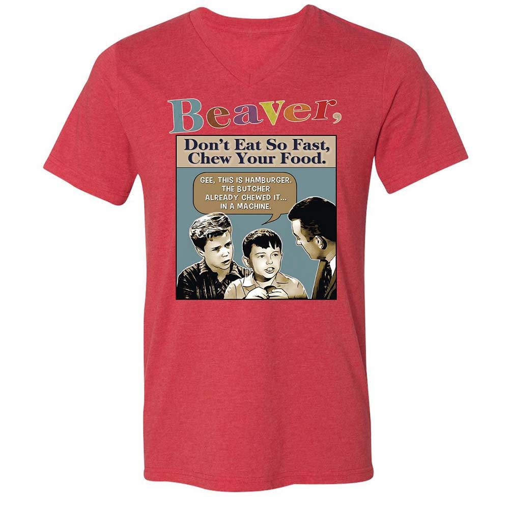 Unisex V-Neck T-Shirt - P4D9LL38 - Heather Red - 7
