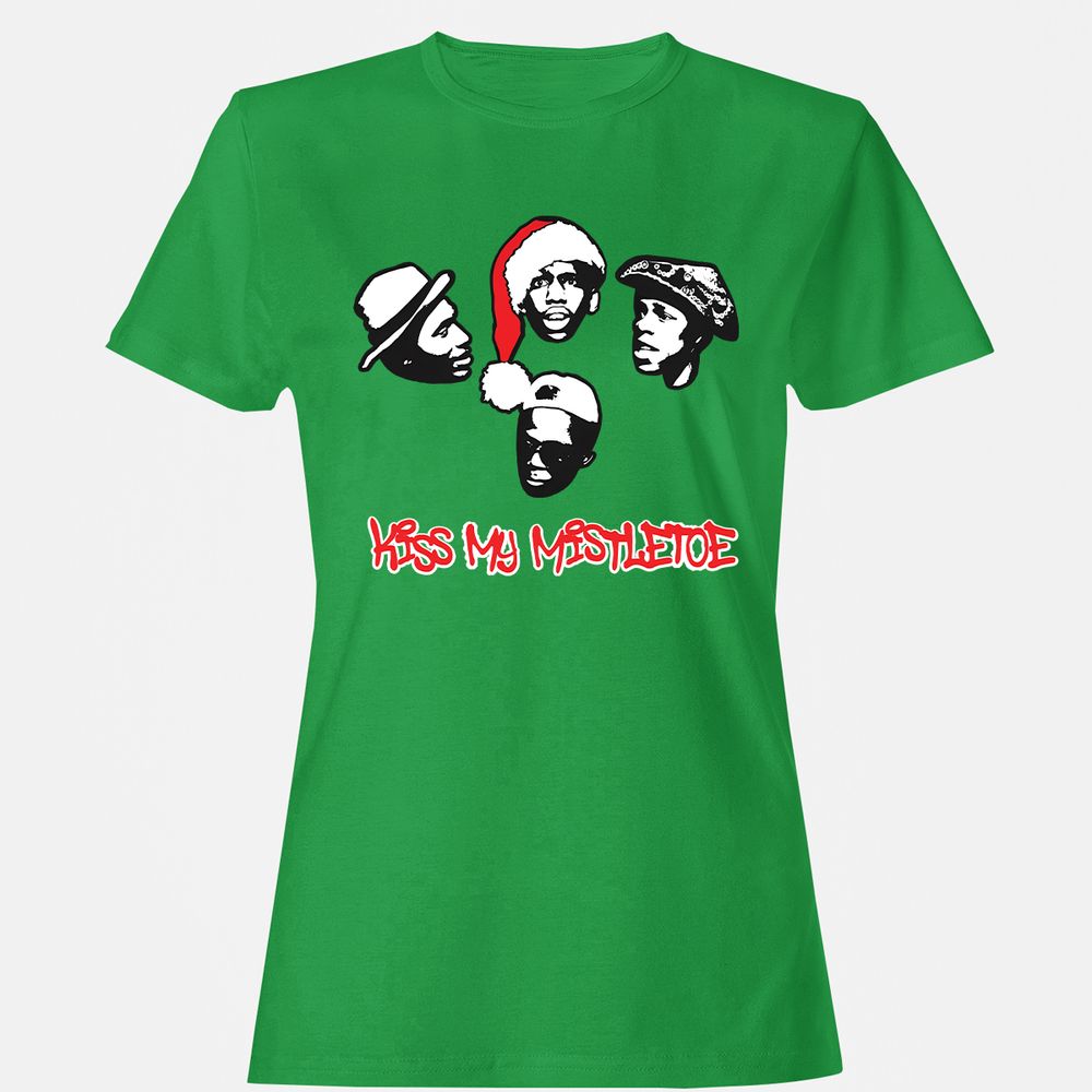 Kiss My Mistletoe Xmas Rap - Irish Green - 7