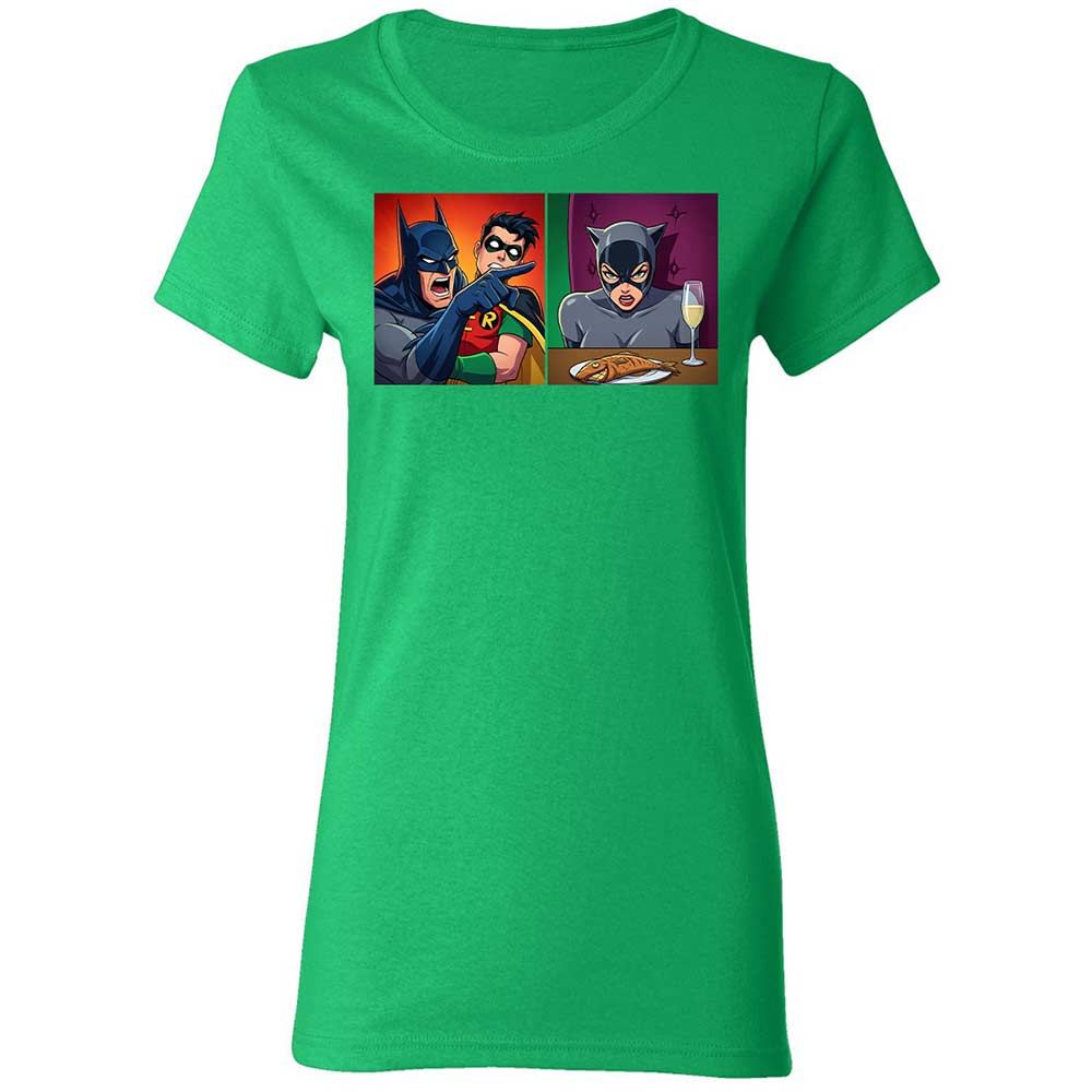 Bat Yelling at Catwoman - Irish Green - 7