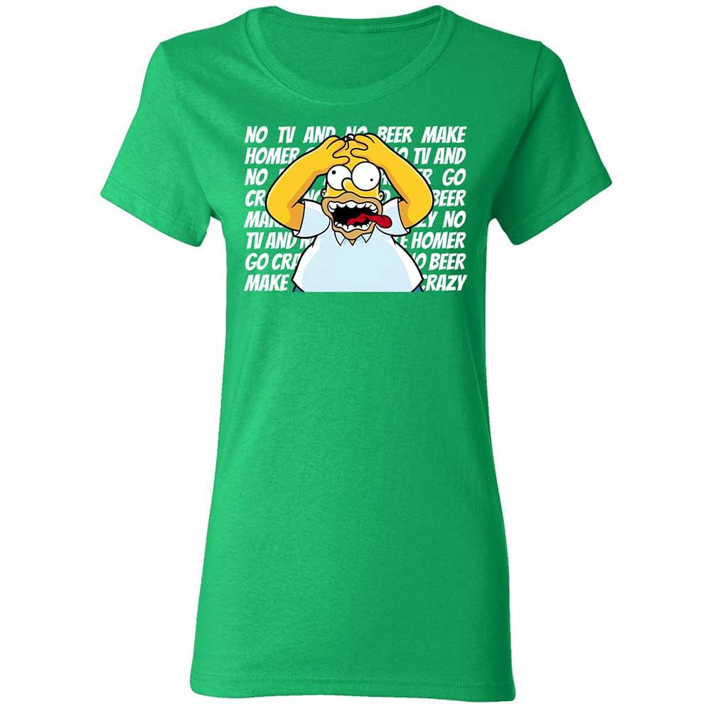 No TV and No Beer Make Homer Go Crazy - Irish Green - 7