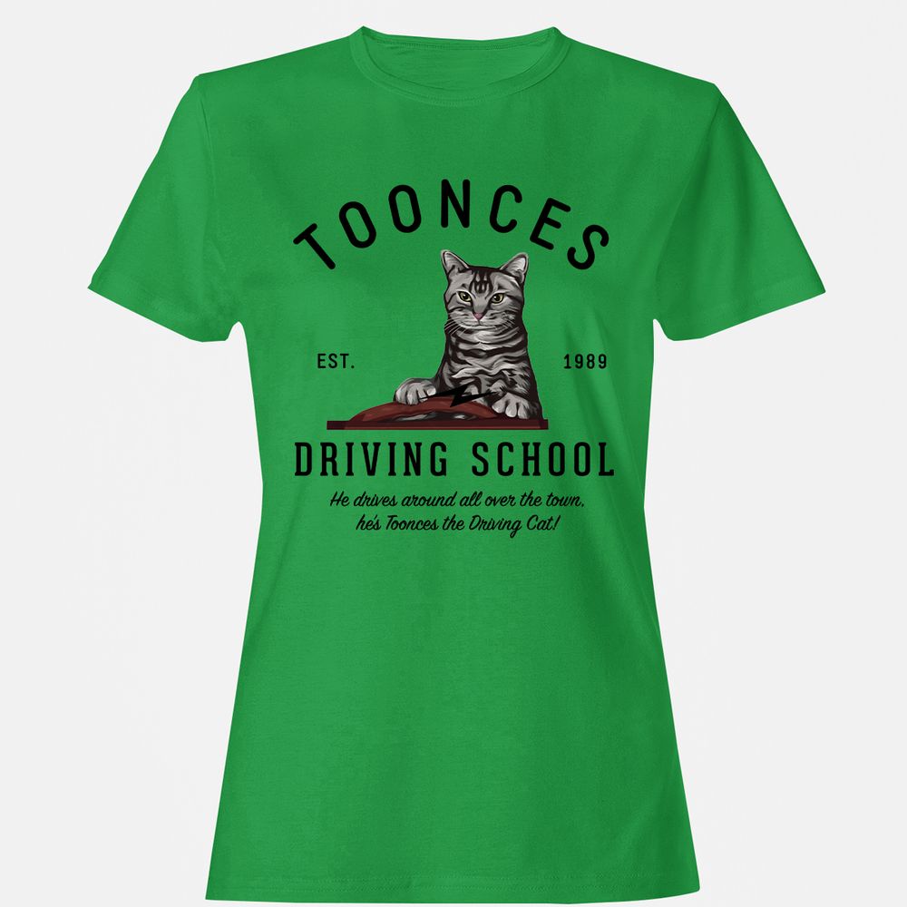Funny Cat Driving School - Irish Green - 7