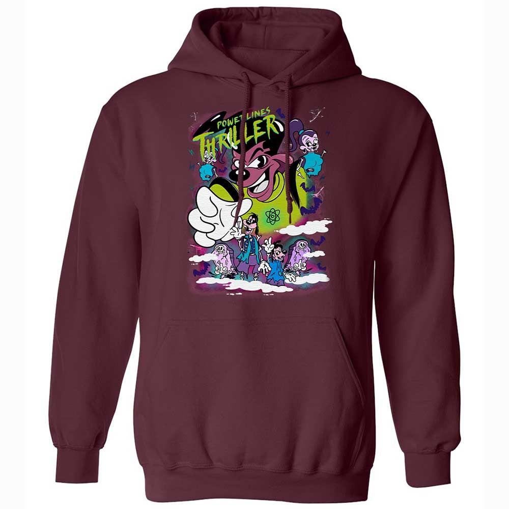 Vintage Pop Cartoon Horror Mashup - Maroon - 7