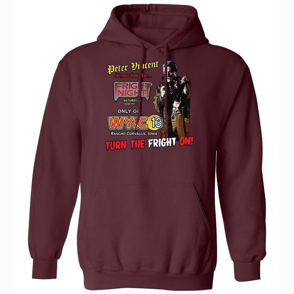 Peter Vincent Fright horror night cult - Maroon - 7