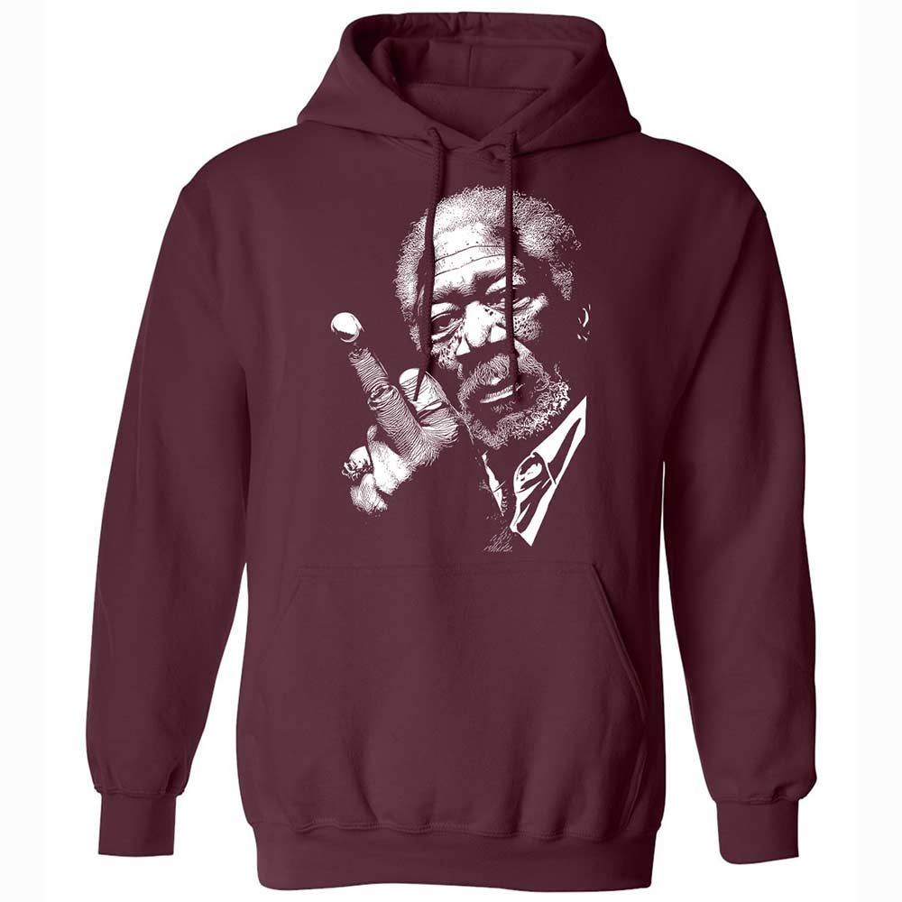 Morgan Freeman middle finger - Maroon - 7
