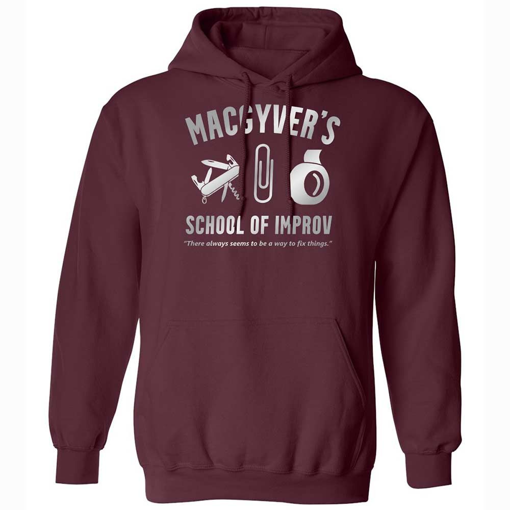 Classic Unisex Hoodie - 7E7BAGWE - Maroon - 7