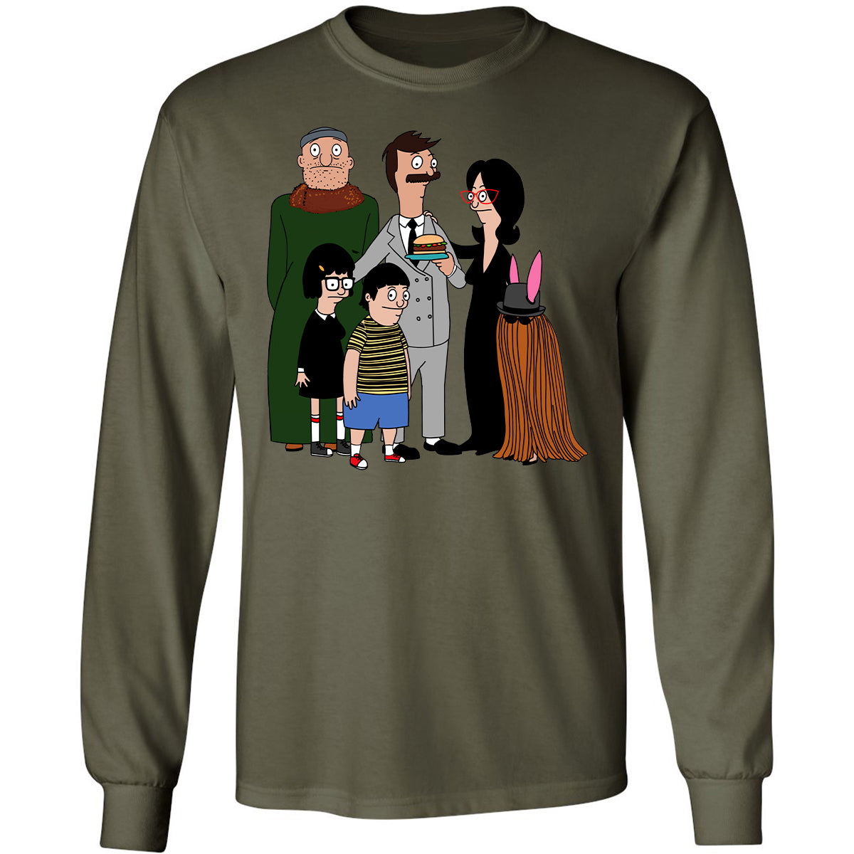 Long Sleeve T-Shirt - NU2XM9ZD - Military Green - 7